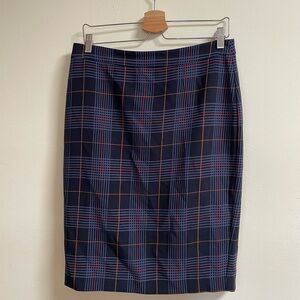 Ann Taylor Plaid Pencil Skirt